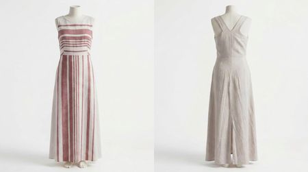 Robe longue rayée Weekend Max Mara - été, taille 40, lin 64%