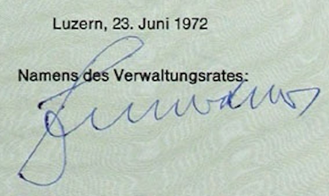 Documenti: Belogal AG Luzern - 1972 – Usato da Solothurn venduto da Sgasche 1