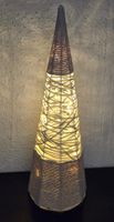 Advents-Deko: Elegante Lichtersaeule, 40cm hoch, neuwertig
