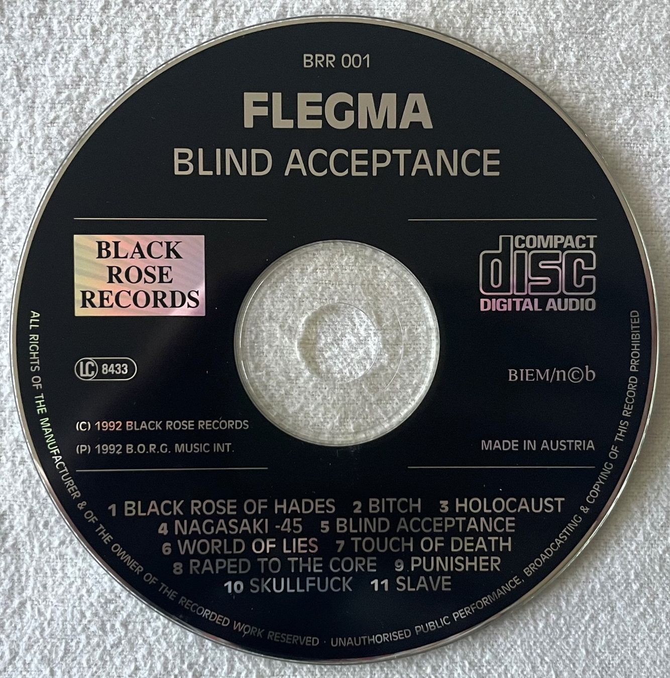 CDs: Flegma – Blind Acceptance - CD - 1992 - Sweden First Press – Gebraucht aus Uster von Zardodel 2