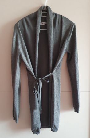 ZARA Gilet gris avec ceinture - Taille S