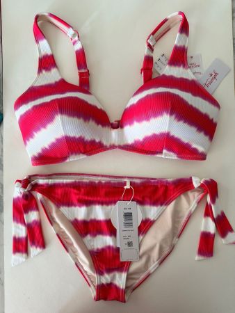 TRIUMPH, Bikini SUMMER FIZZ, Grösse 44E/44, Farbe Pink/Weiss