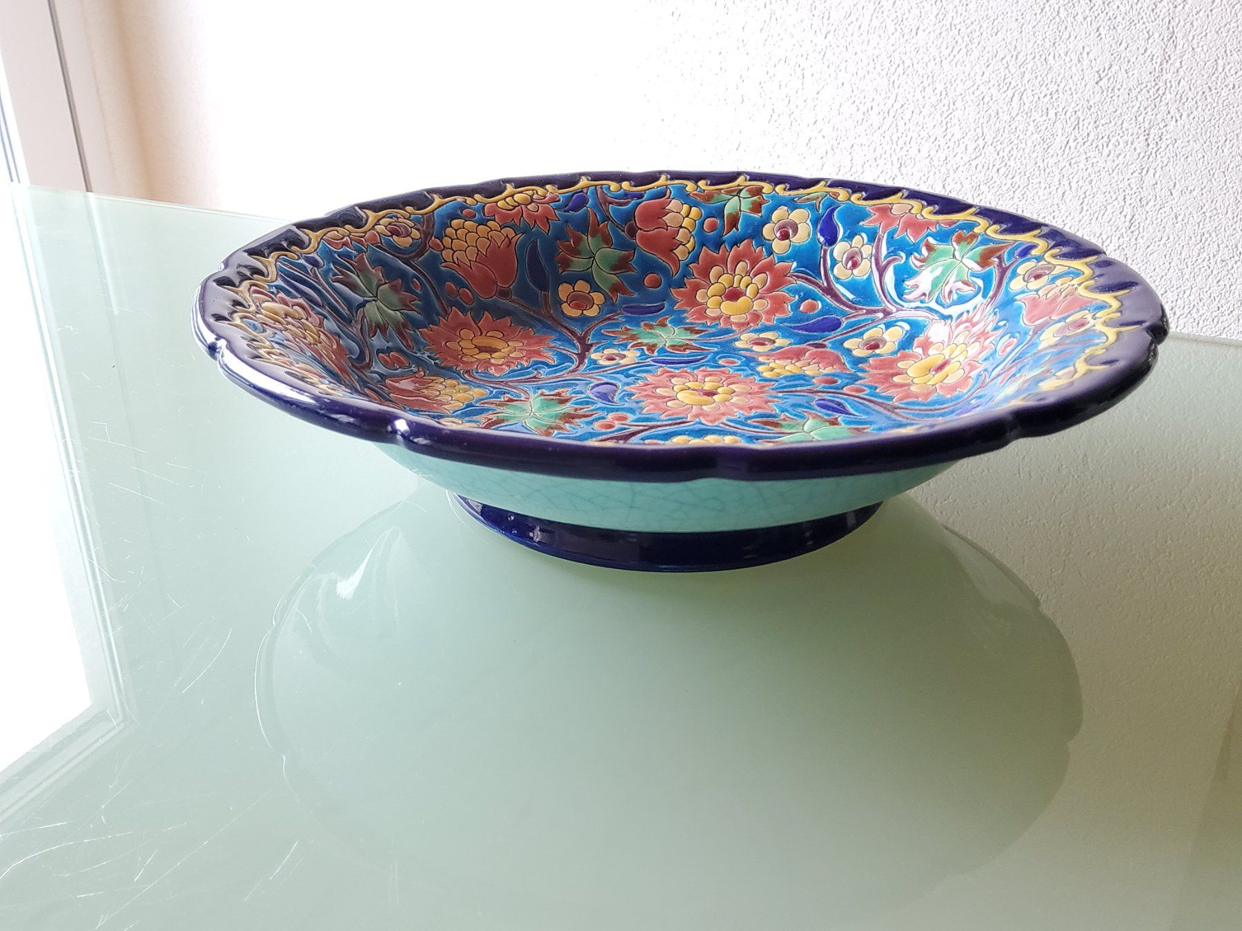 Servierplatten: Ancienne coupe Emaux de Longwy – Gebraucht aus Malleray von Broc-Mo 1