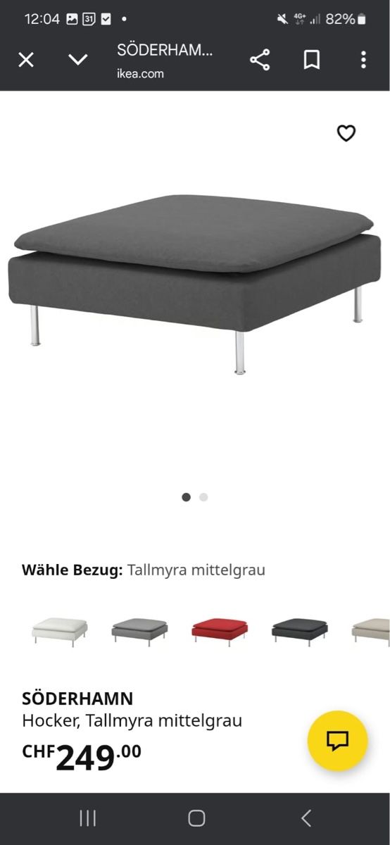 Divani: IKEA Söderhamn mit Hocker – Usato da Winterthur venduto da Divns 2