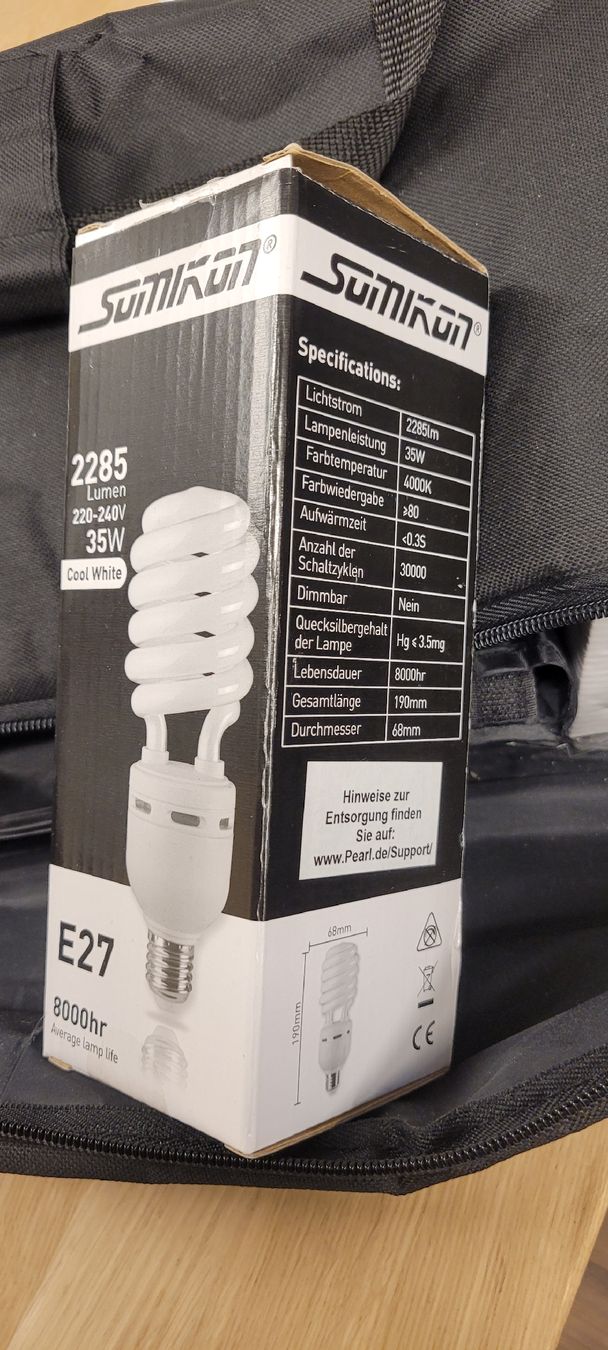 Lampen: Softbox Studioleuchte Somikon 2x mit Energiesparlampen E27 – Gebraucht aus Reinach BL von Marshmallowmonkey 9