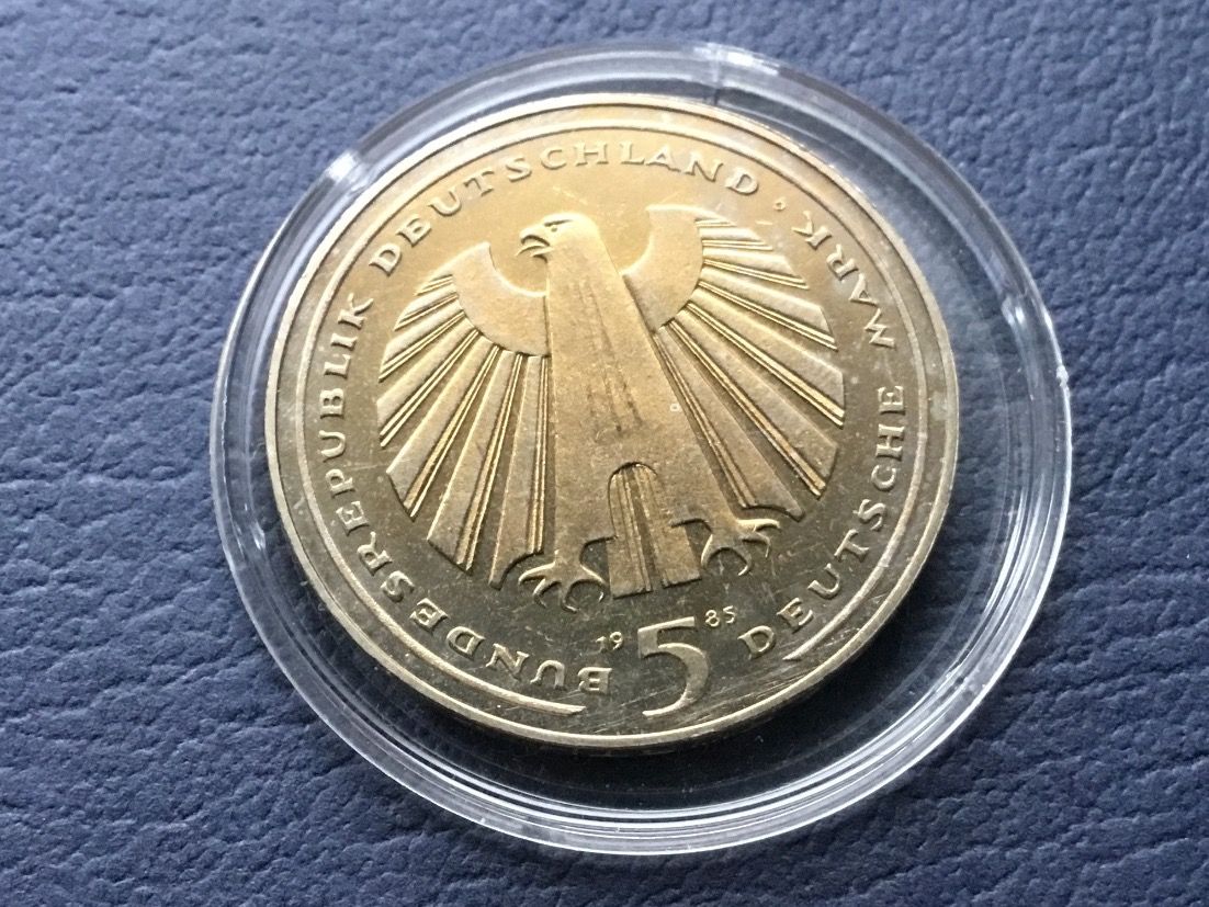 Alle Münzen: 5 DM 150 Jahre Eisenbahn 1985 G. – Neu (gemäss Beschreibung) aus St. Margrethen SG von alfapeugeot10 2
