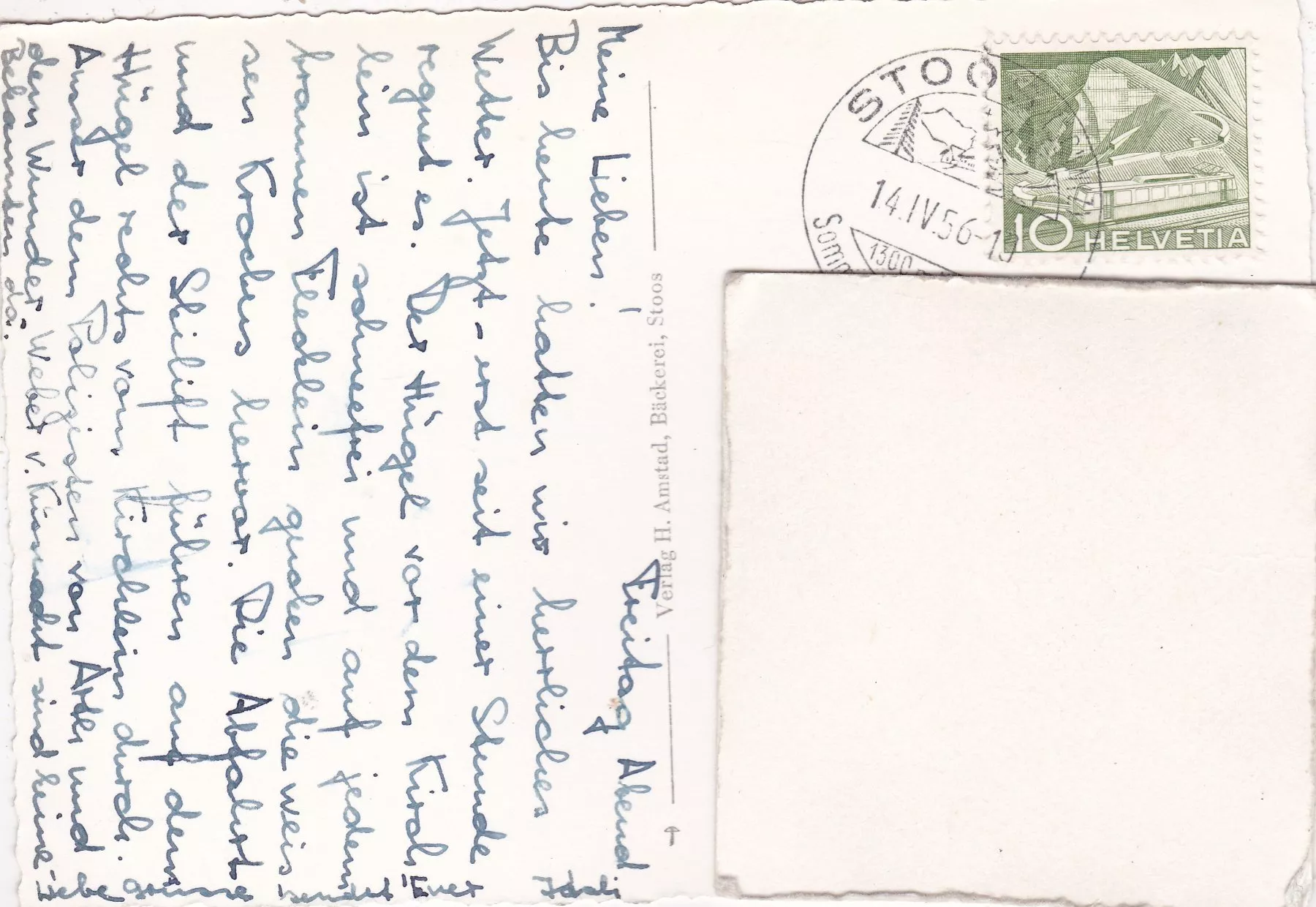 Cartoline postali: Stoos mit Hauserstock 1956 – Usato da Herisau venduto da Lisegrat2008 1