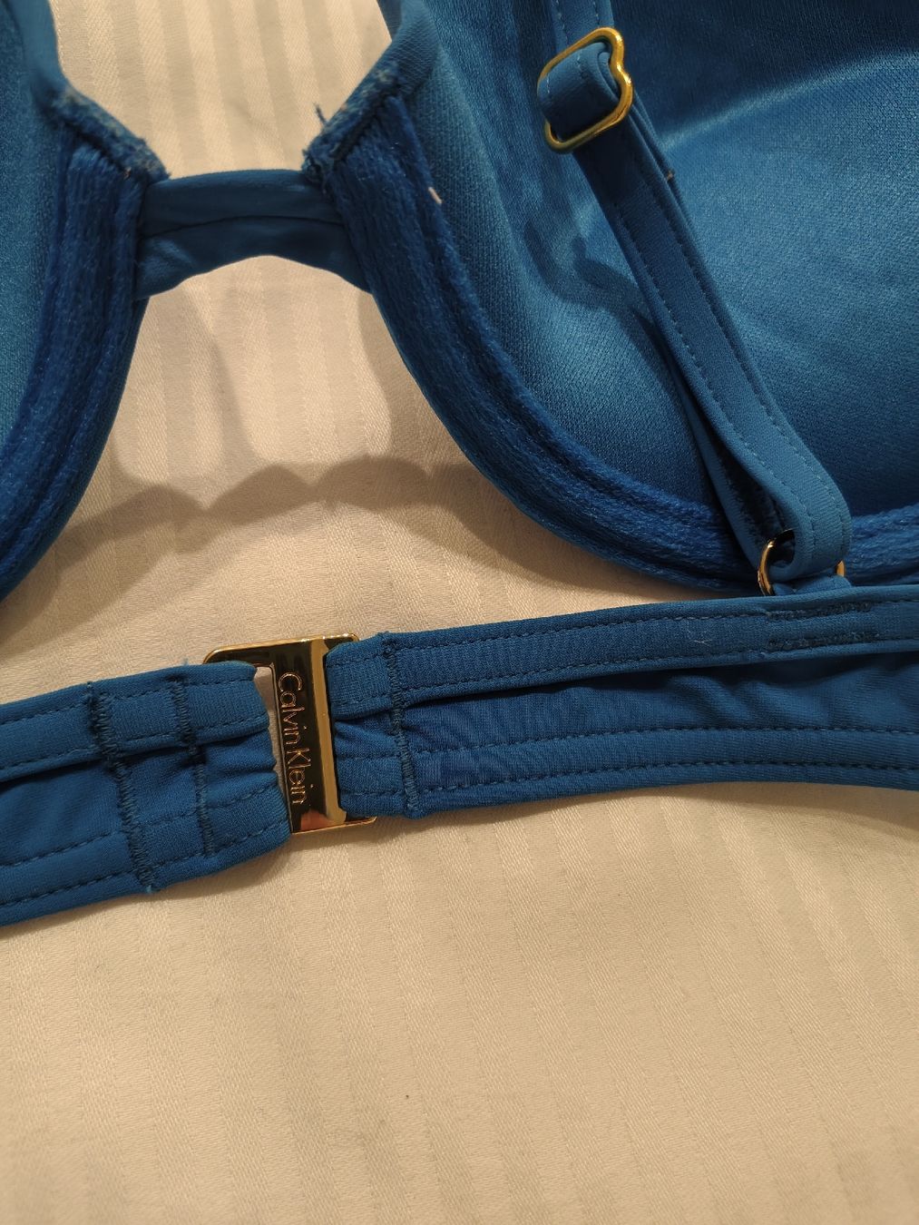 Calvin Klein Costumi da bagno & Bikini: Calvin Klein Bikini-Oberteil, hellblau, 34B  – Nuovo (secondo la descrizione) da Baden venduto da jcm_9dkf 4