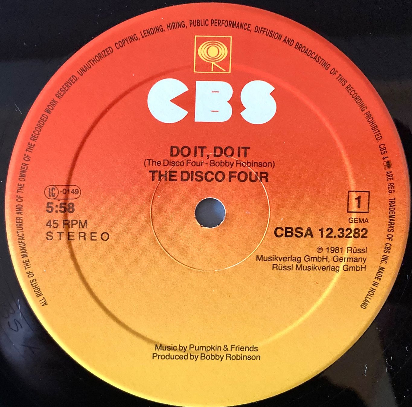 Dischi in vinile: THE DISCO FOUR - DO IT, DO IT – Usato da Poliez-Pittet venduto da Newtown-Records 2