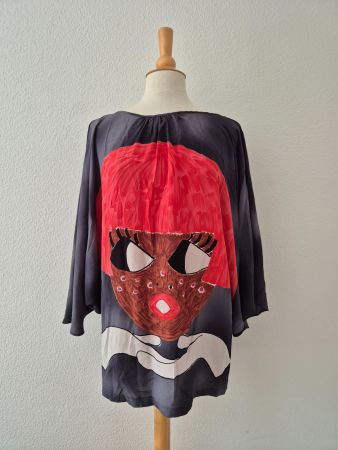 PAUL & JOE PARIS TUNIKA S M SEIDE EINZELSTÜCK,  BLUSE TOP