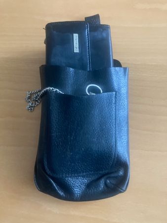 Serviceportemmonaie mit Kette und Halter schwarz