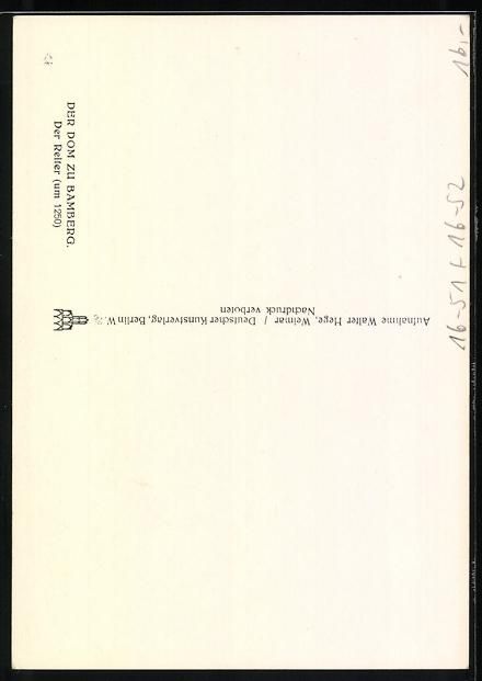 Cartoline postali: Foto-AK Deutscher Kunstverlag: Bamberg,  – Usato da Berlin venduto da bartko-reher 1