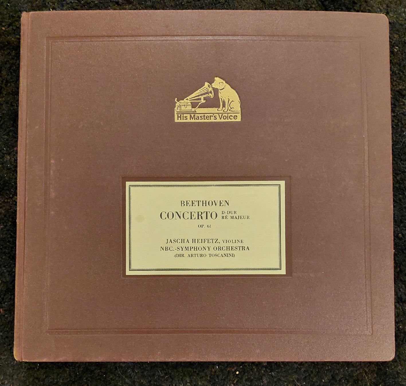 Dischi in vinile: 5 Schellackplatten, Beethoven Violinkonzert.Heifez/Toscanini – Usato da Zürich venduto da Cortin