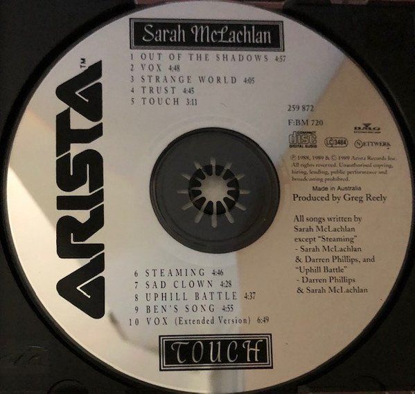 CD: Sarah McLachlan - Touch – Usato da Unterbch venduto da uqliv 2