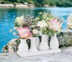 kleine Keramik Deko Blumenvasen Set aus 7 Stück