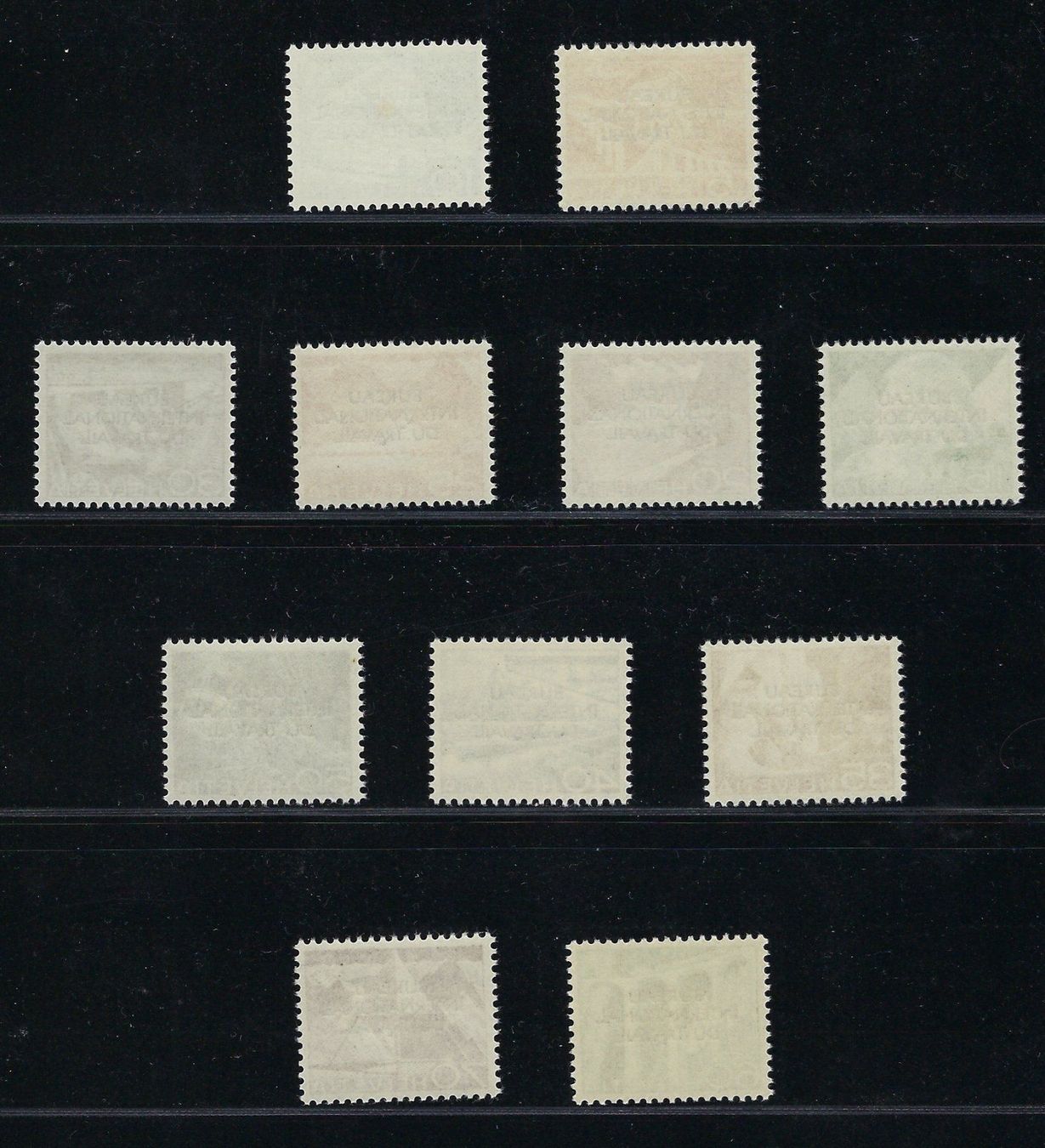 Alle Briefmarken: BIT / Dienstm.IV ZNr. 84.2A.02 - 94.2A.02 postfr.** KP 475.- – Gebraucht aus Wädenswil von Passion51 1