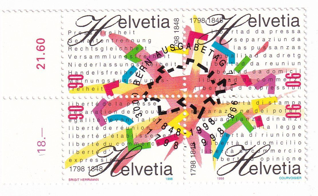 Tous les timbres: Sonderblock  1998 gestempelt – Neuf (Voir description) à Neuchâtel par karlpierrino