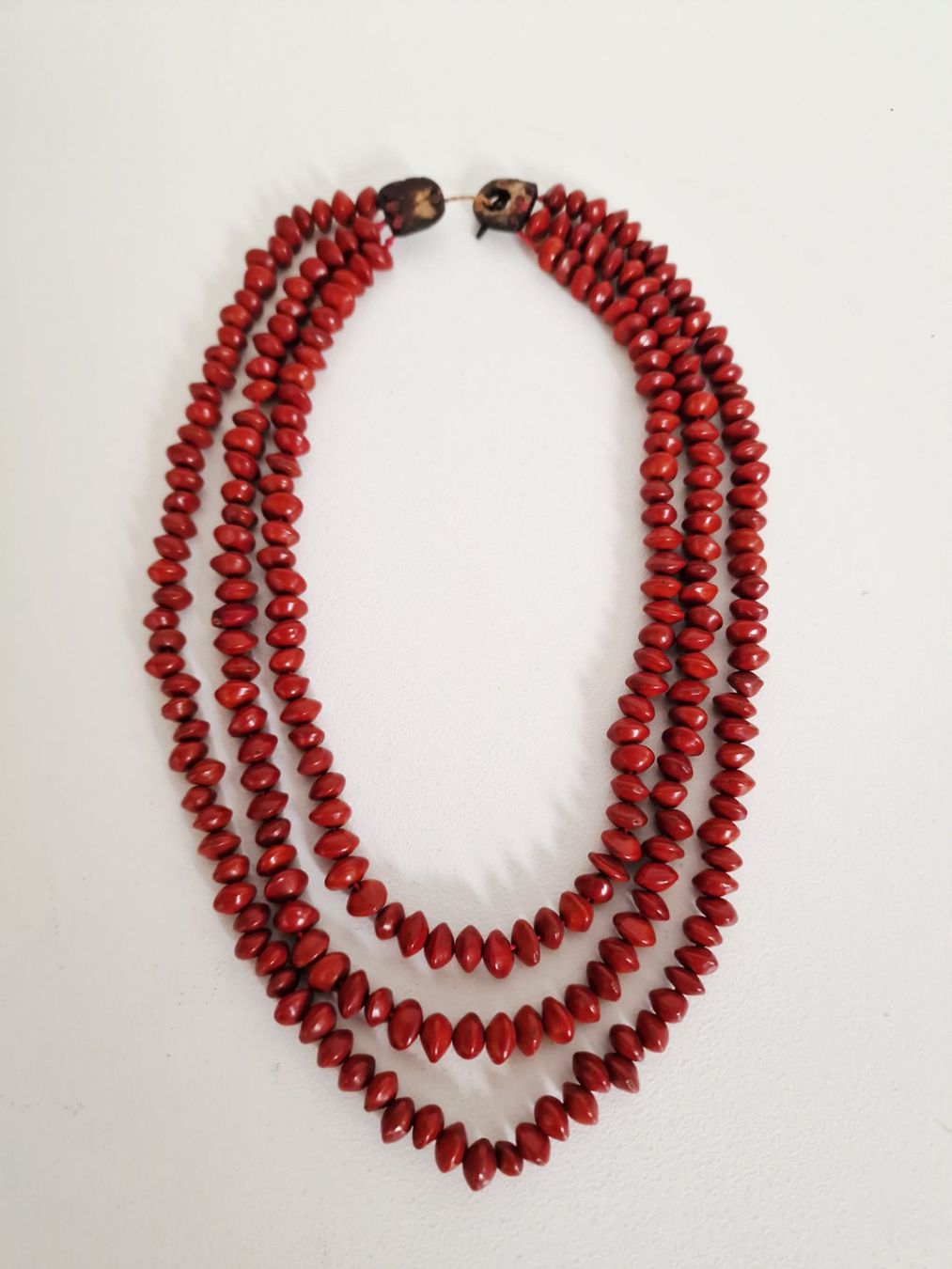 Catenine: Damen Halskette Holzperlen Rot – Usato da Hallau venduto da CHACLA 1