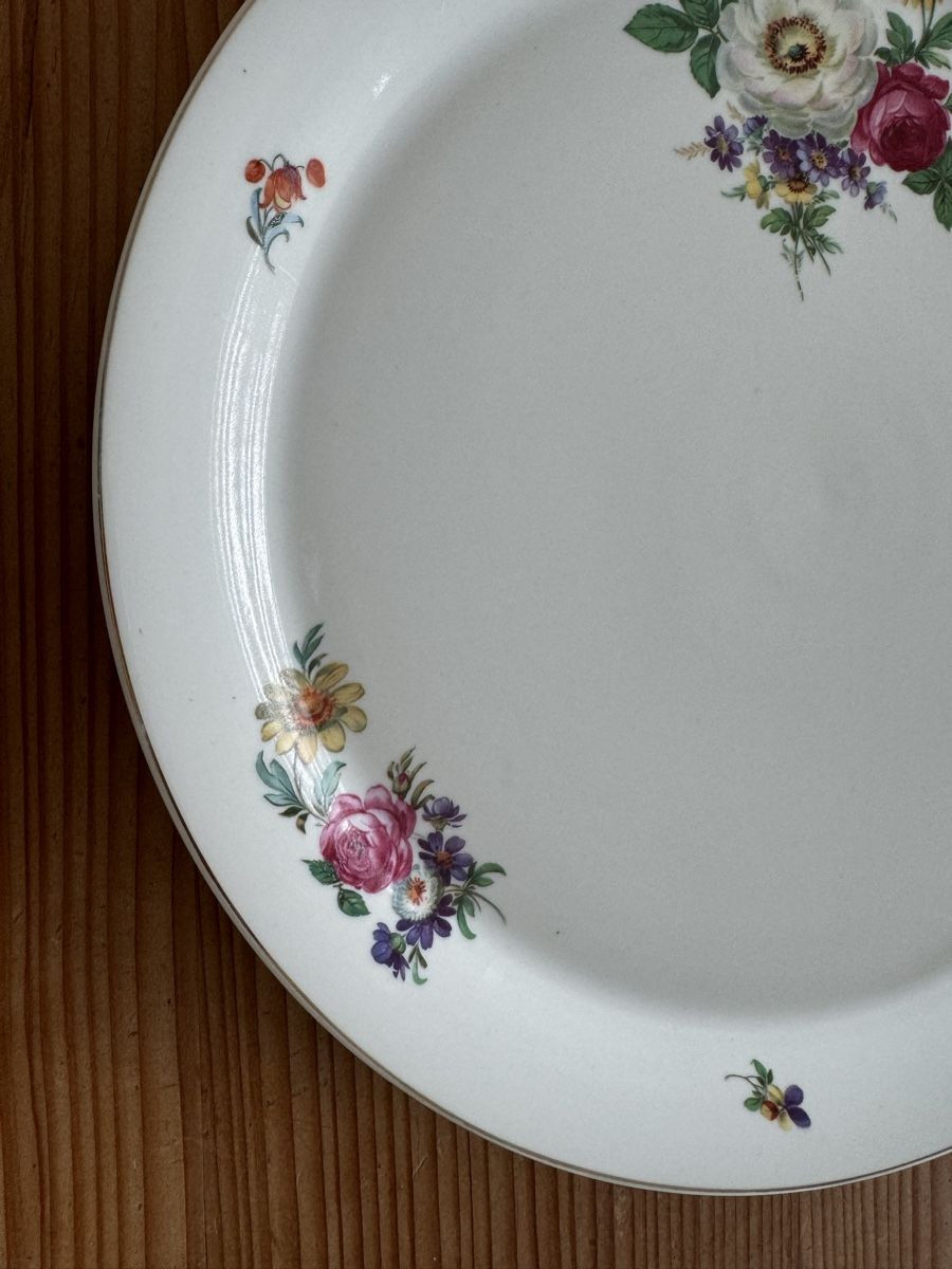 Servierplatten: Schöne Servierplatte mit Blumenmuster, Vintage, 37cm – Gebraucht aus Lanzenhäusern von Galaa 3