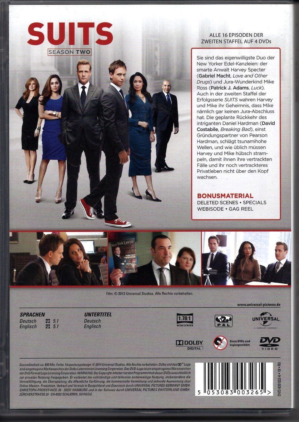 Tutti i DVDs: 5 DVD (Suits Season ONE, TWO, THREE) – Usato da Brunnadern venduto da eichmann.anton 3