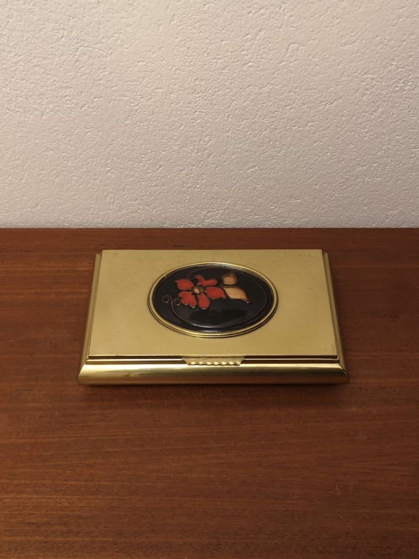 Barattoli: Messing Emaille Schatulle vintage Schmuckbox Kästchen 50er – Usato da Zürich venduto da Vintagewiesel 6