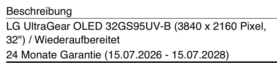LG Monitore: LG UltraGear OLED 32GS95UV-B – Gebraucht aus Othmarsingen von nic_w2ls 2
