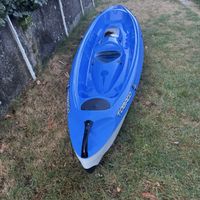 Kajak BIC Tobago 2-Plätzer Blau mit Paddel und Transportwage