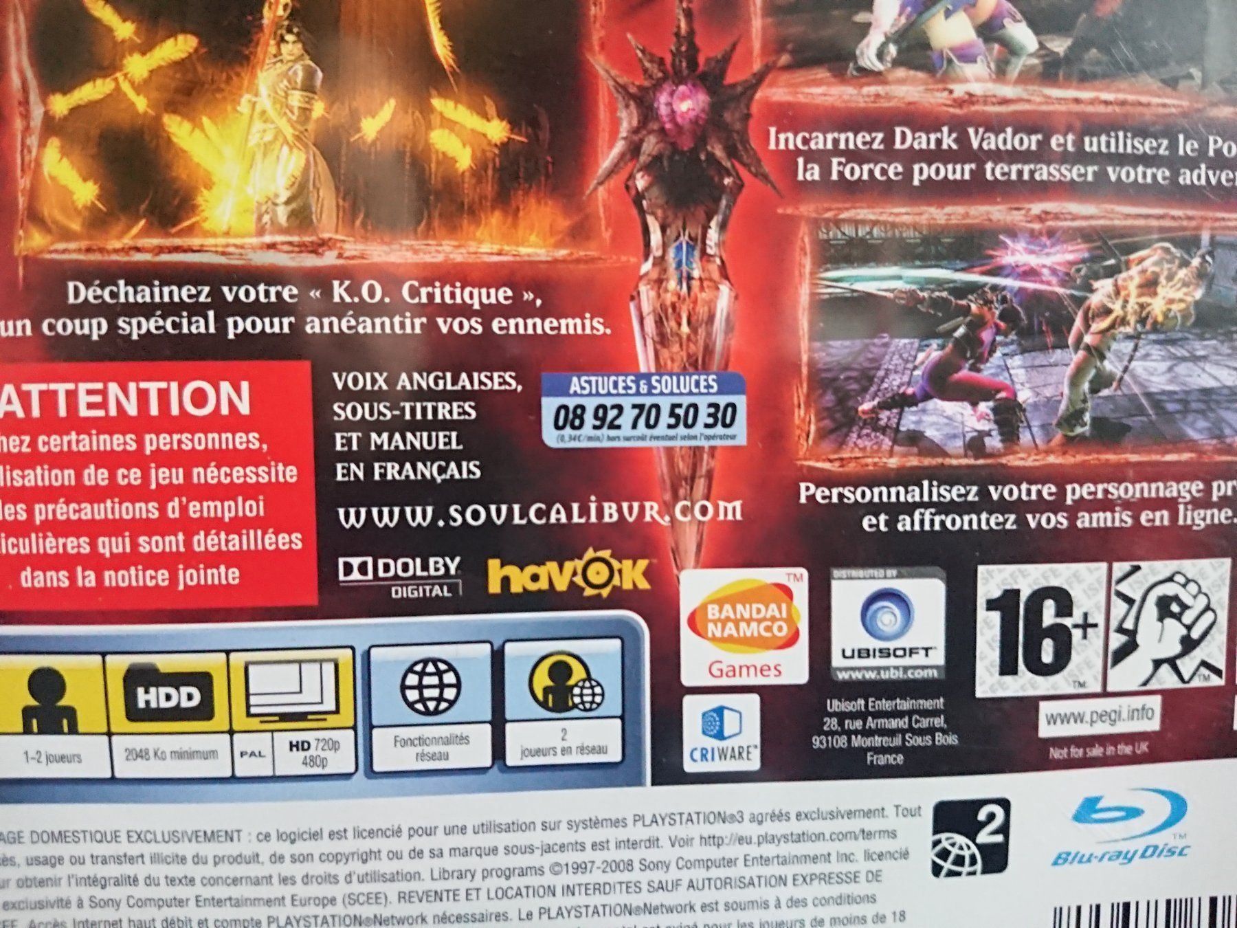 Jeu PS3 SoulCalibur IV - Version Boîte - Très Bon état