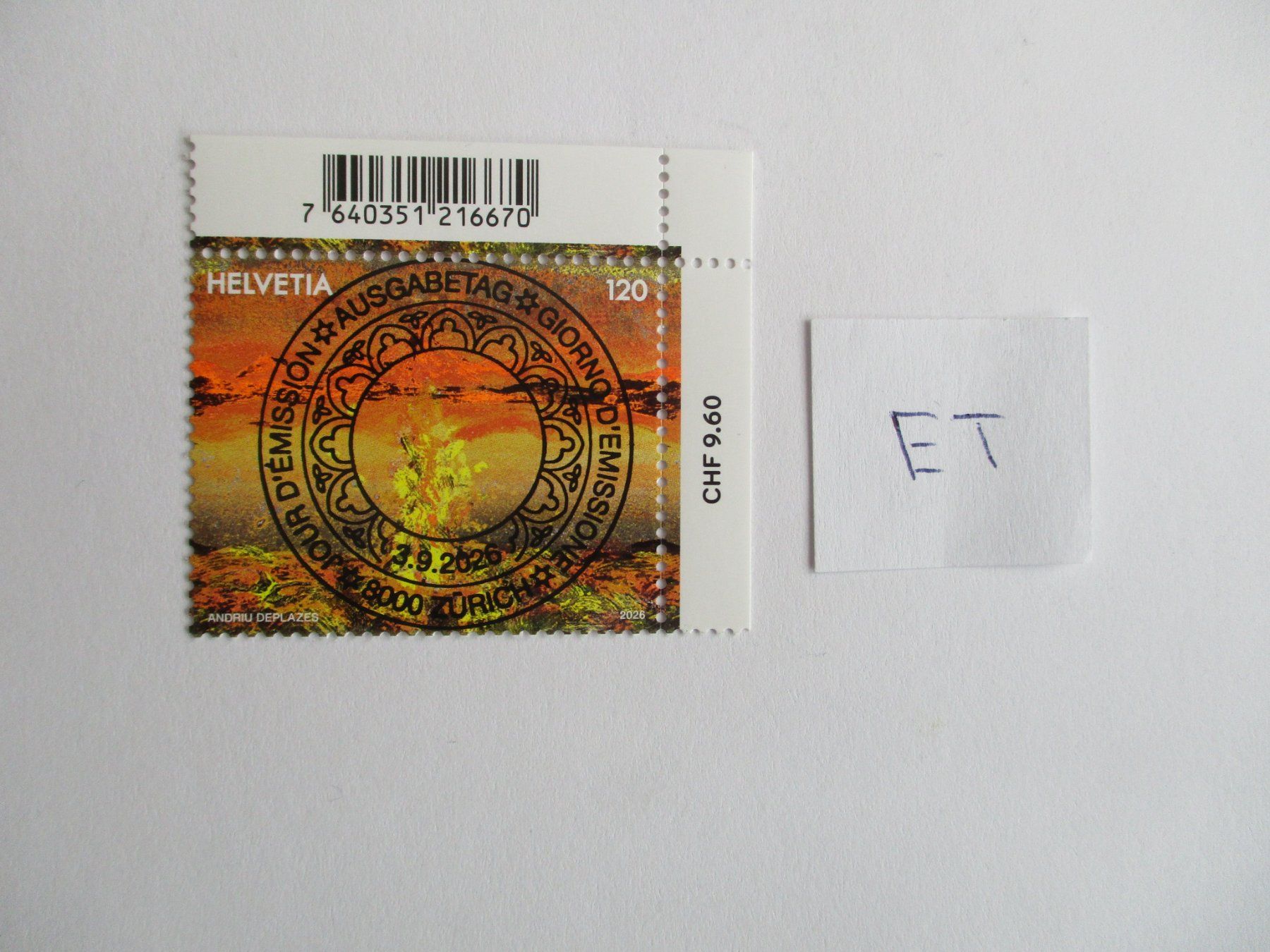 Alle Briefmarken: Voll Ersttagsstempel Kunst 2026 – Gebraucht aus Langnau b. Reiden von Aktuell88