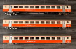 Liliput H0 SBB Personwagen Set orange/beige Swiss Express 2