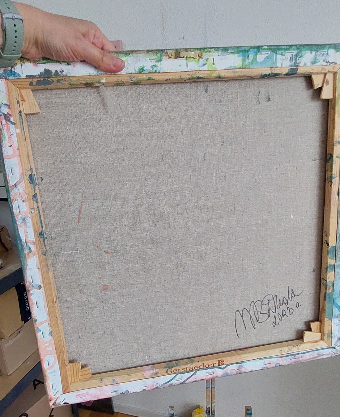 Dipinti: Ölgemälde 50x 50 Blumen – Nuovo e nell'imballaggio originale da Schöftland venduto da M.B.Dudart 5