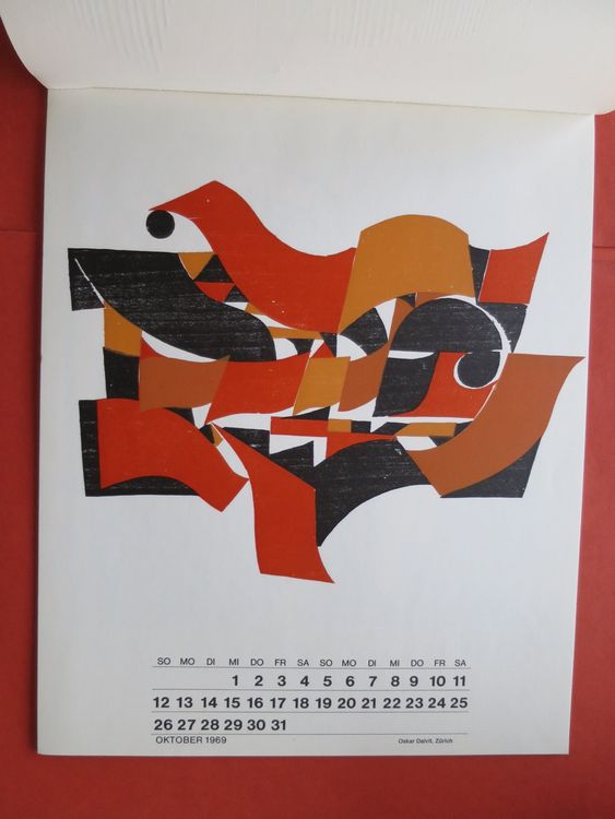 Holzschnitt Kalender 1969  Kaufen auf Ricardo