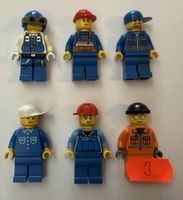 6 Stück Lego Figuren Bauarbeiter
