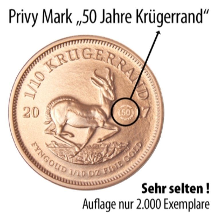 Alle Münzen: Krügerrand 2017 1/10oz Gold Uncirculated Privymark – Neu (gemäss Beschreibung) aus Zuerich von Eric1389 2
