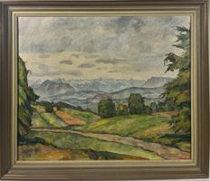 Adolf WEIBEL (1870-1952) | Huile sur toile Beinwil Freiamt