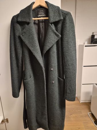 Dark Green Wool Coat by ONLY - Perfect for Autumn/Winter!