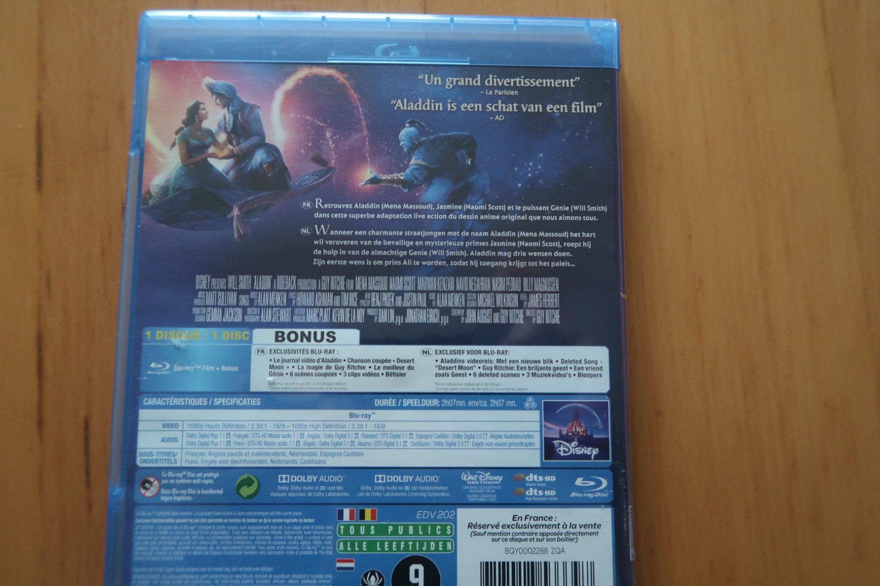 Tous les DVDs: Blu-ray ALADDIN   Français Anglais – D'occasion à Porrentruy par tupatup 1