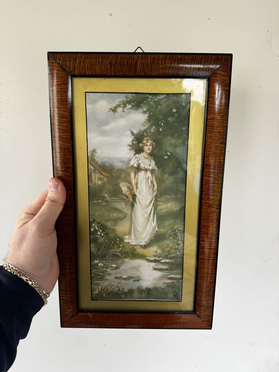 Foto & Immagini: Antique Framed Print - Victorian Lady by Stream – Usato da Seuzach venduto da Wolf936