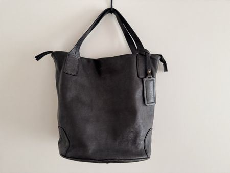 Jinger Jack Ledertasche - Totebag schwarz