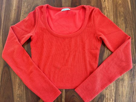 Pull à manches longues rouge Bershka