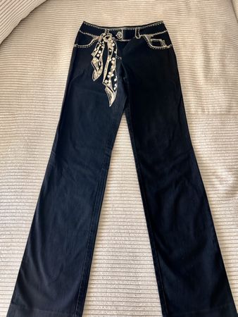 Hose Moschino Jeans schwarz mit Druck neuwertig 