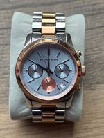 Seltene Michael Kors Armbanduhr mit blauem Zifferblatt 