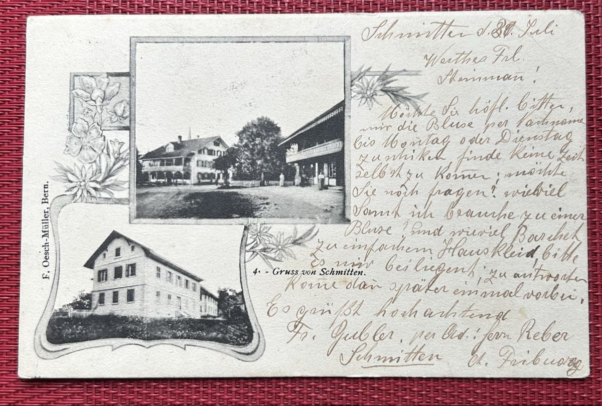 Cartoline postali: Gruss aus Schmitten  – Usato da Horw venduto da Tellbub