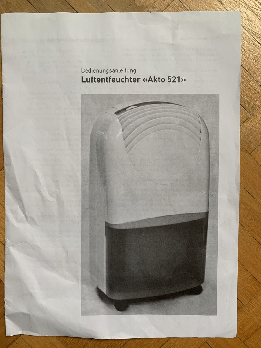 Luftentfeuchter: Luftentfeuchter – Gebraucht aus Zürich von Oaxaca12 2