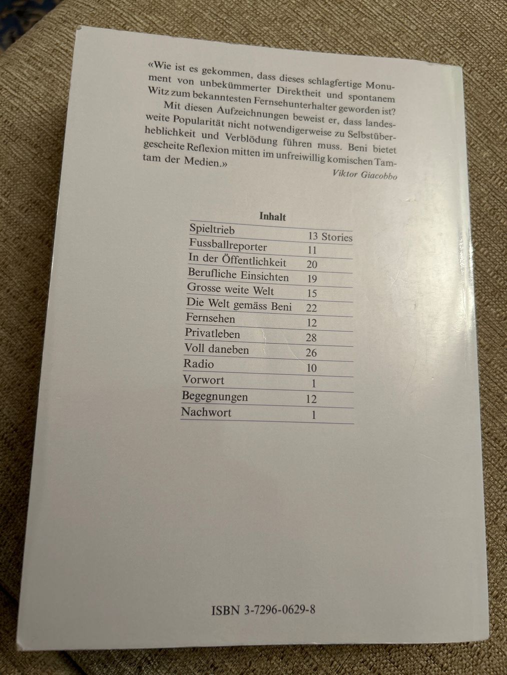 Libri: Bernard Thurnheer: Reden ist immerhin Silber – Usato da Champfèr venduto da Rothli 1