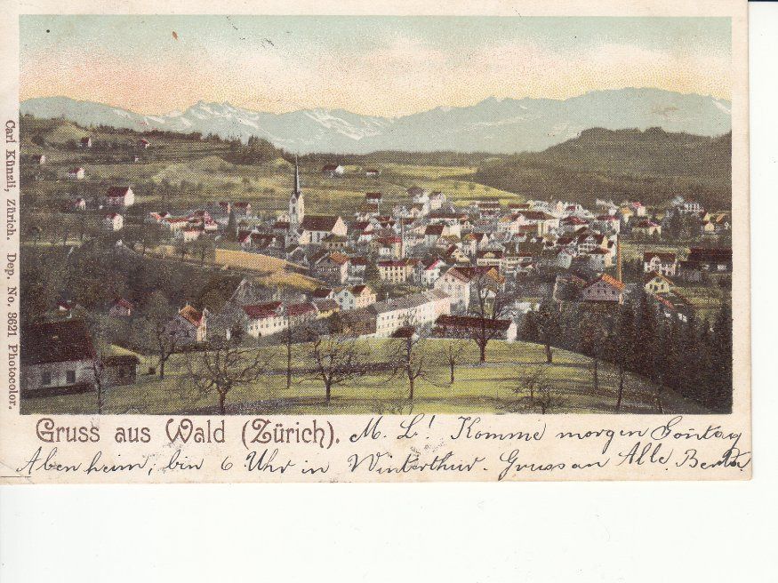 Ansichtskarten: Wald 1903 – Gebraucht aus Bürglen TG von StampGraf