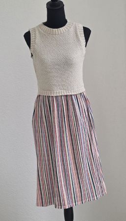 ZARA Strickkleid Lang Grösse S Gestreifter Rock 
