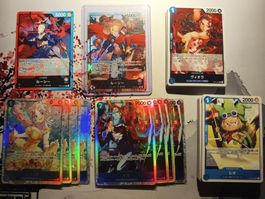 One Piece OP15 JP 50 Cards, SEC, SR, R & AA  Sammlung sabo