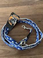 Leine Hund Freezack blau Pfotenmotiv 20x1800mm neu