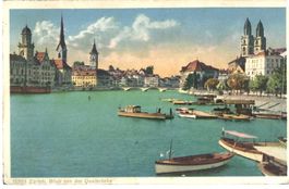 Zürich Blick von der Quaibrücke 1927